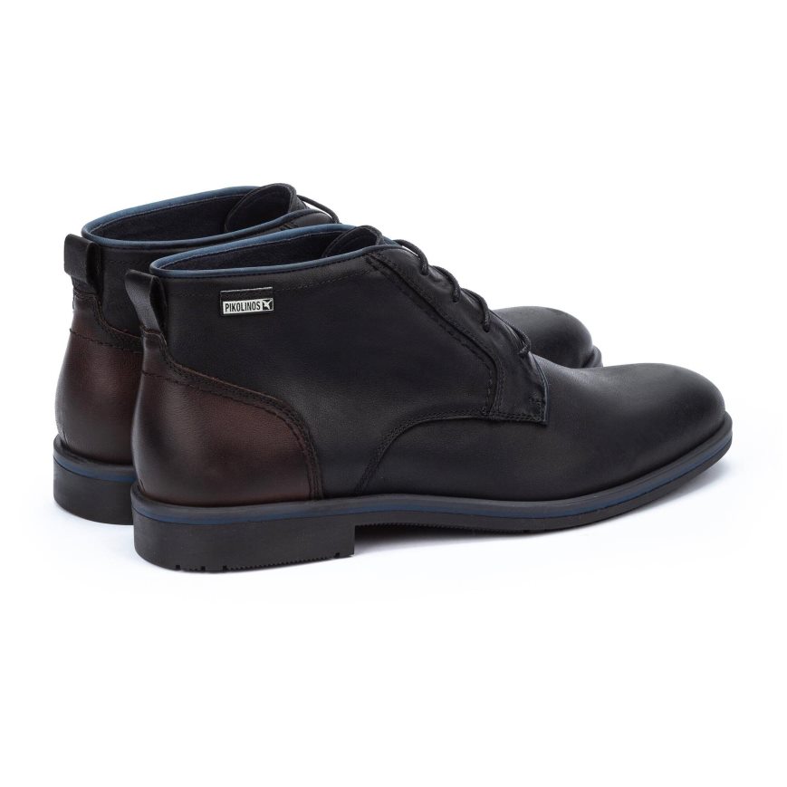 Men's Pikolinos LEON Ankle Boots Black | NZ Y735A19